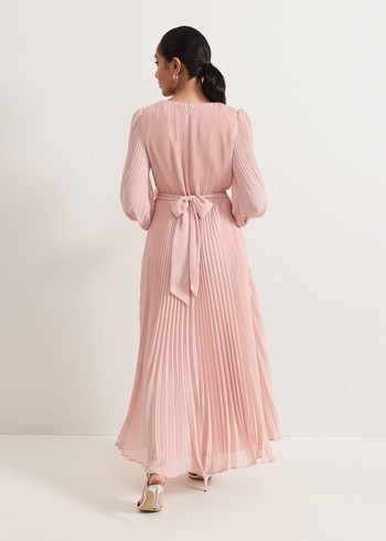 Phase Eight Petite Isadora Pale Dress Pink Australia | GX3615047